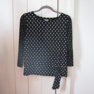 Chico's Black Polka Dot Top